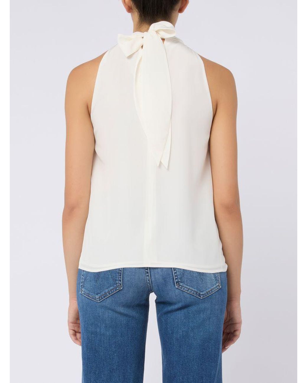 Max Mara White 'Jumbo' Halterneck Top