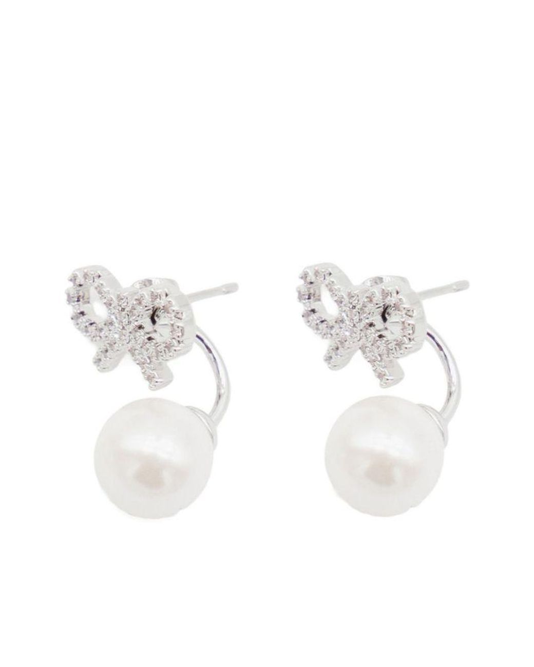Self-Portrait White Pearl Drop Earrings