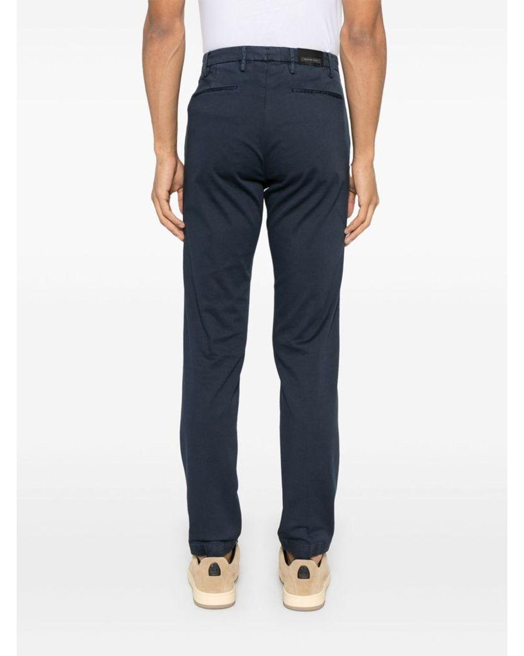 Michael Coal Blue Stretch Trousers for men