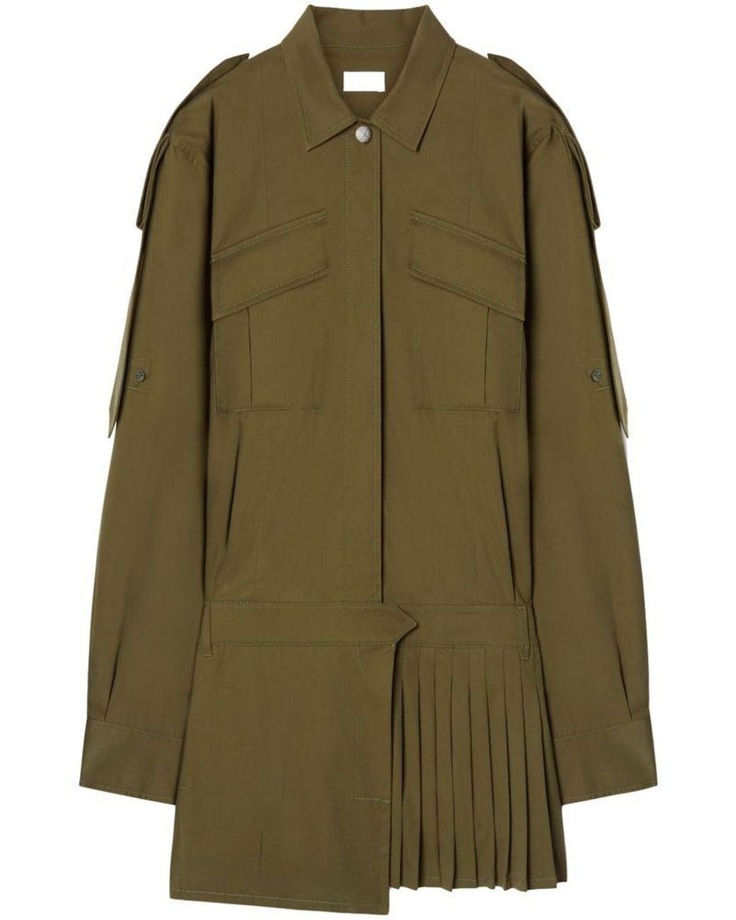 Off-White c/o Virgil Abloh Savana Cotton Dress in Green | Lyst