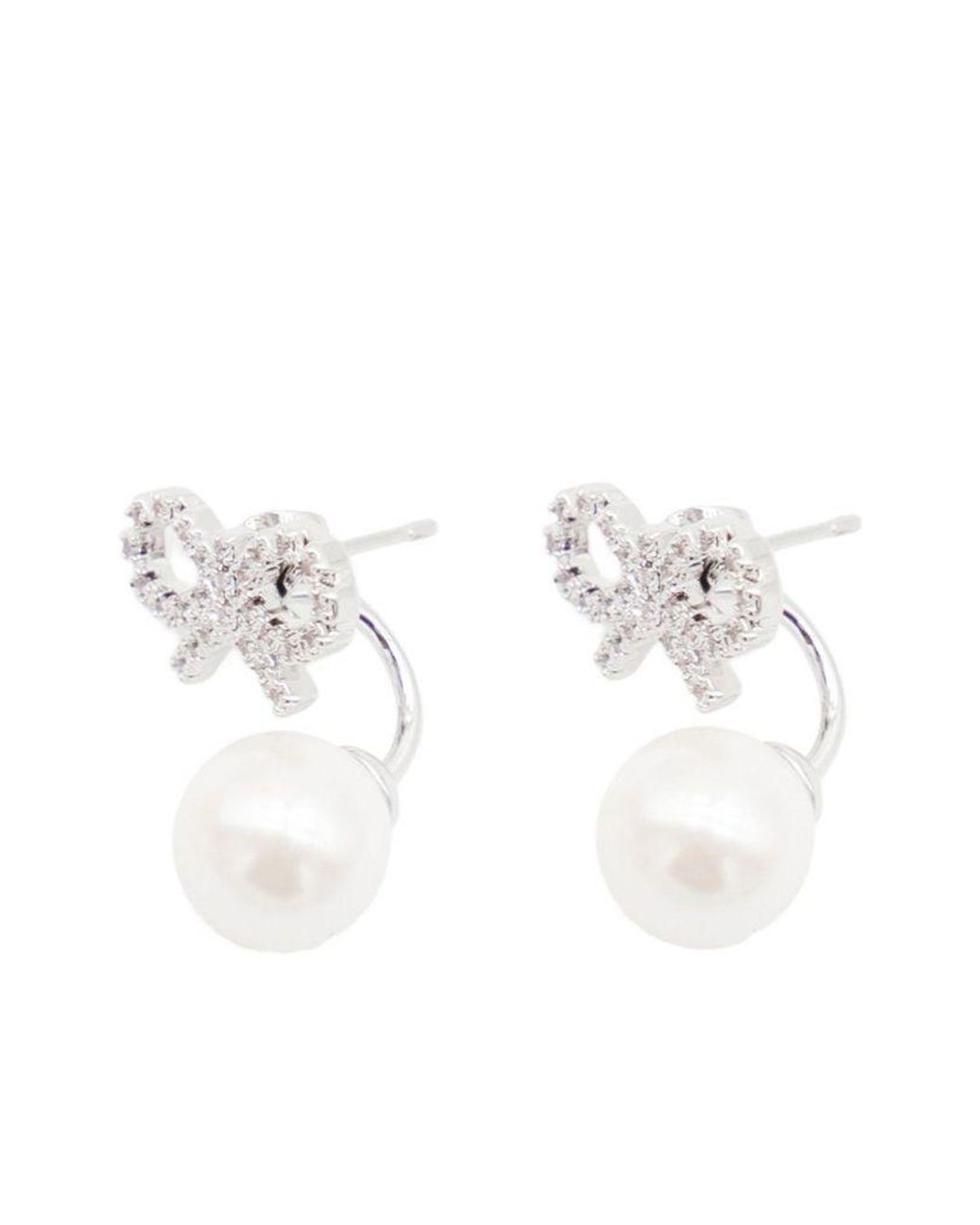 Self-Portrait White Pearl Drop Earrings