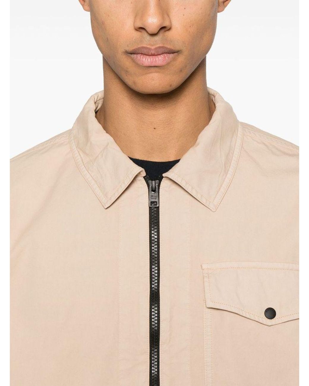 Woolrich Natural Cream Cotton Jacket for men