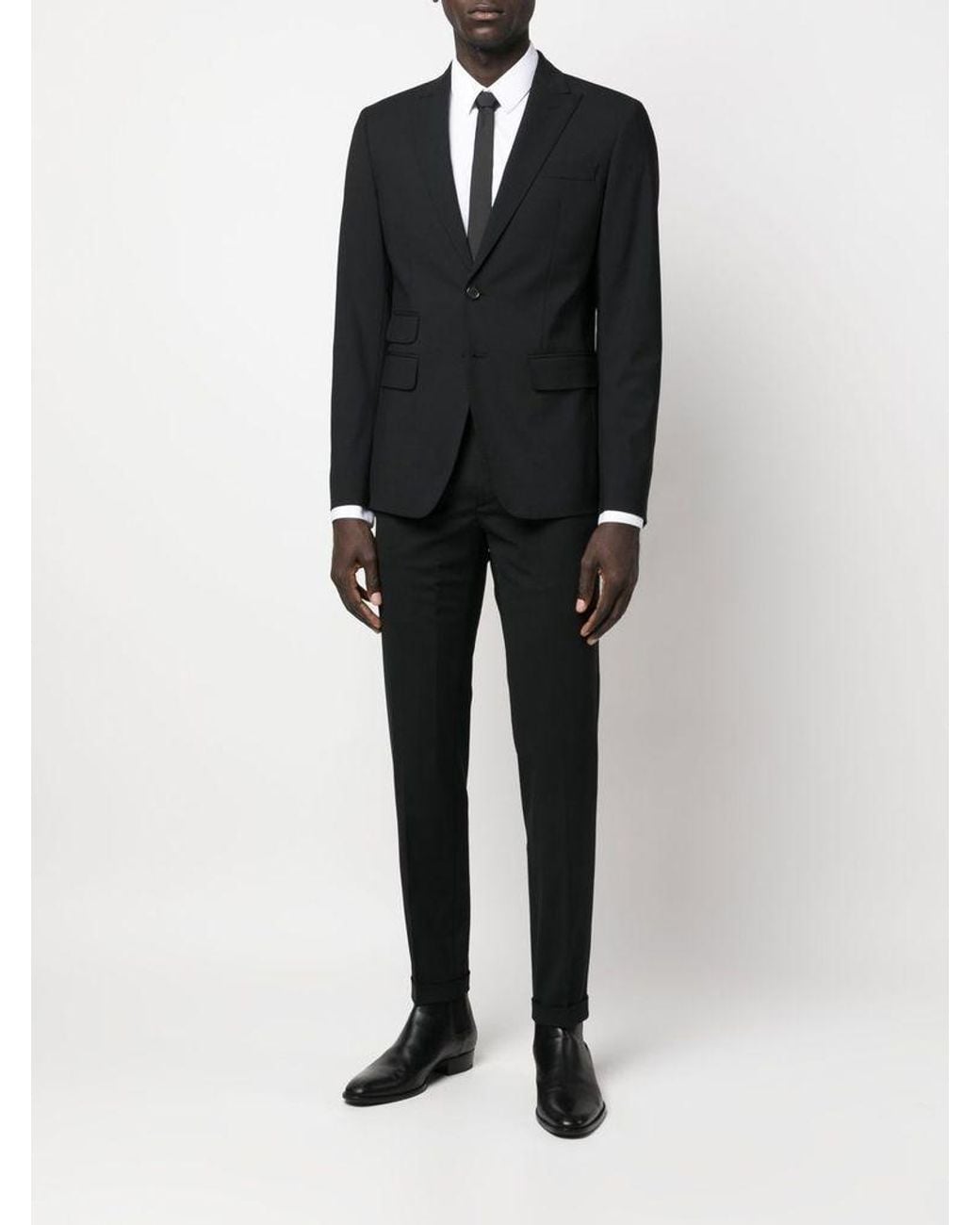 DSquared² Black Two-Piece Single-Breasted Suit for men