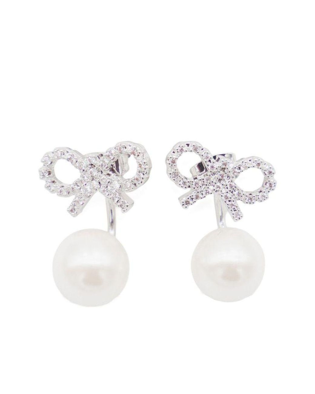 Self-Portrait White Pearl Drop Earrings