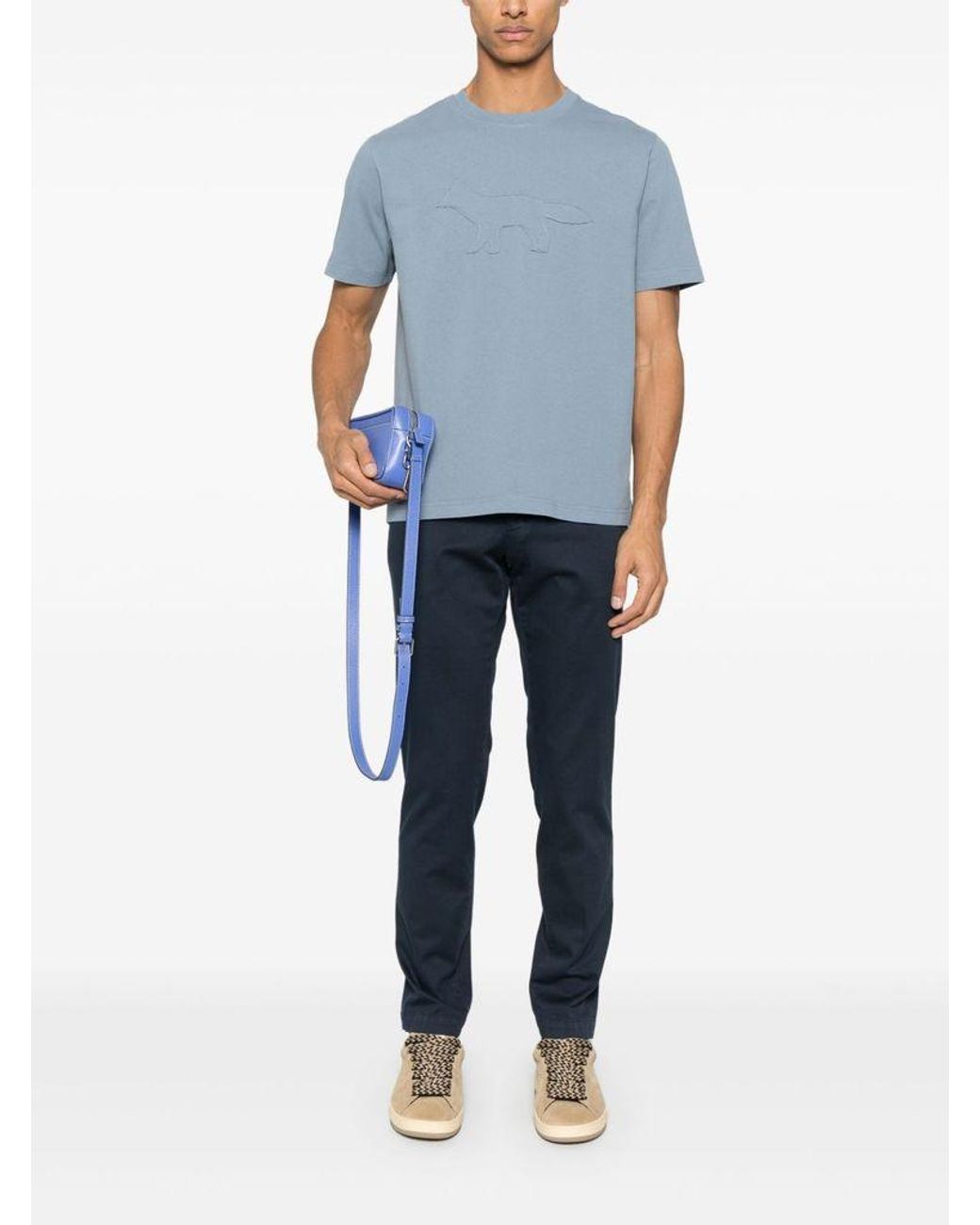 Michael Coal Blue Stretch Trousers for men
