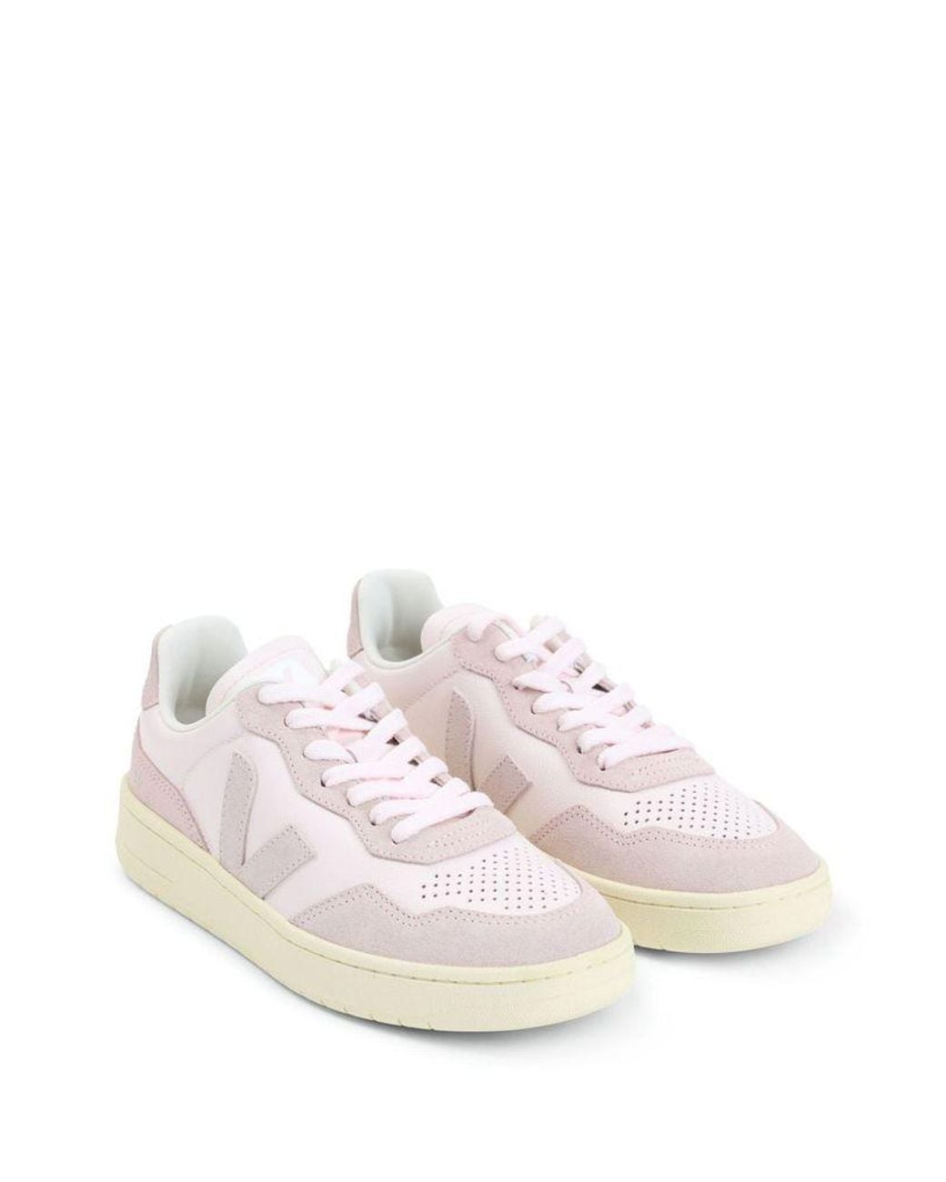 Veja Pink And Leather Sneakers