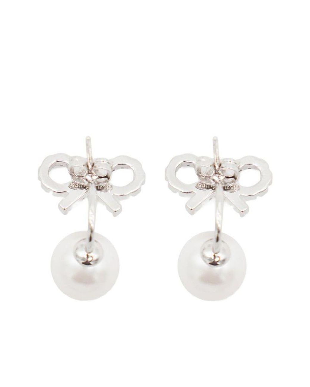 Self-Portrait White Pearl Drop Earrings