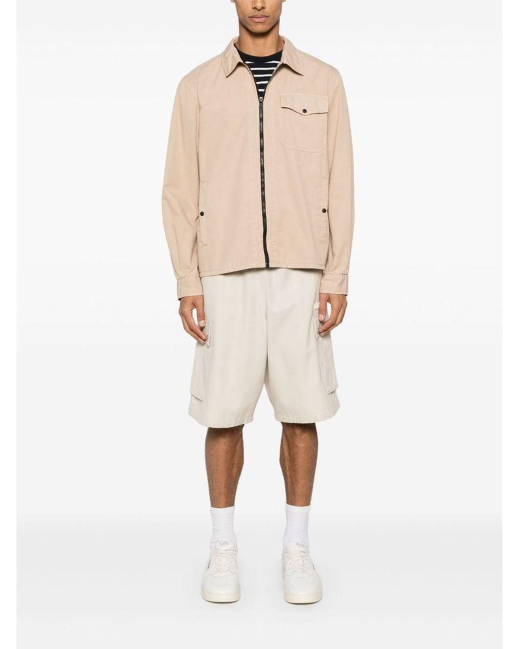 Woolrich Natural Cream Cotton Jacket for men