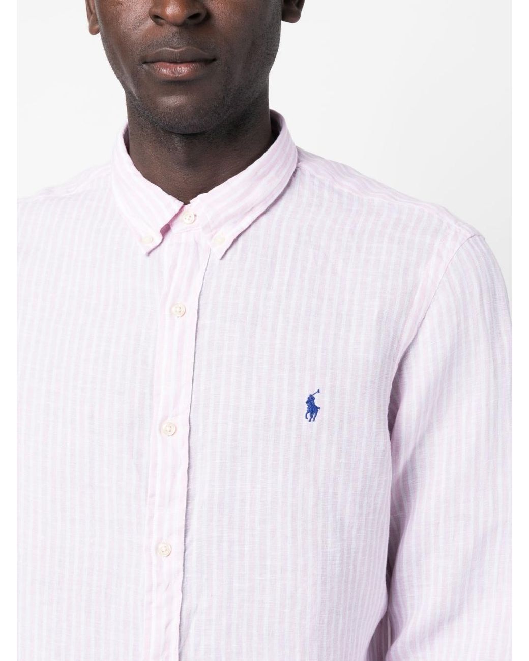 Camicia a righe da Uomo di Polo Ralph Lauren in Rosa | Lyst