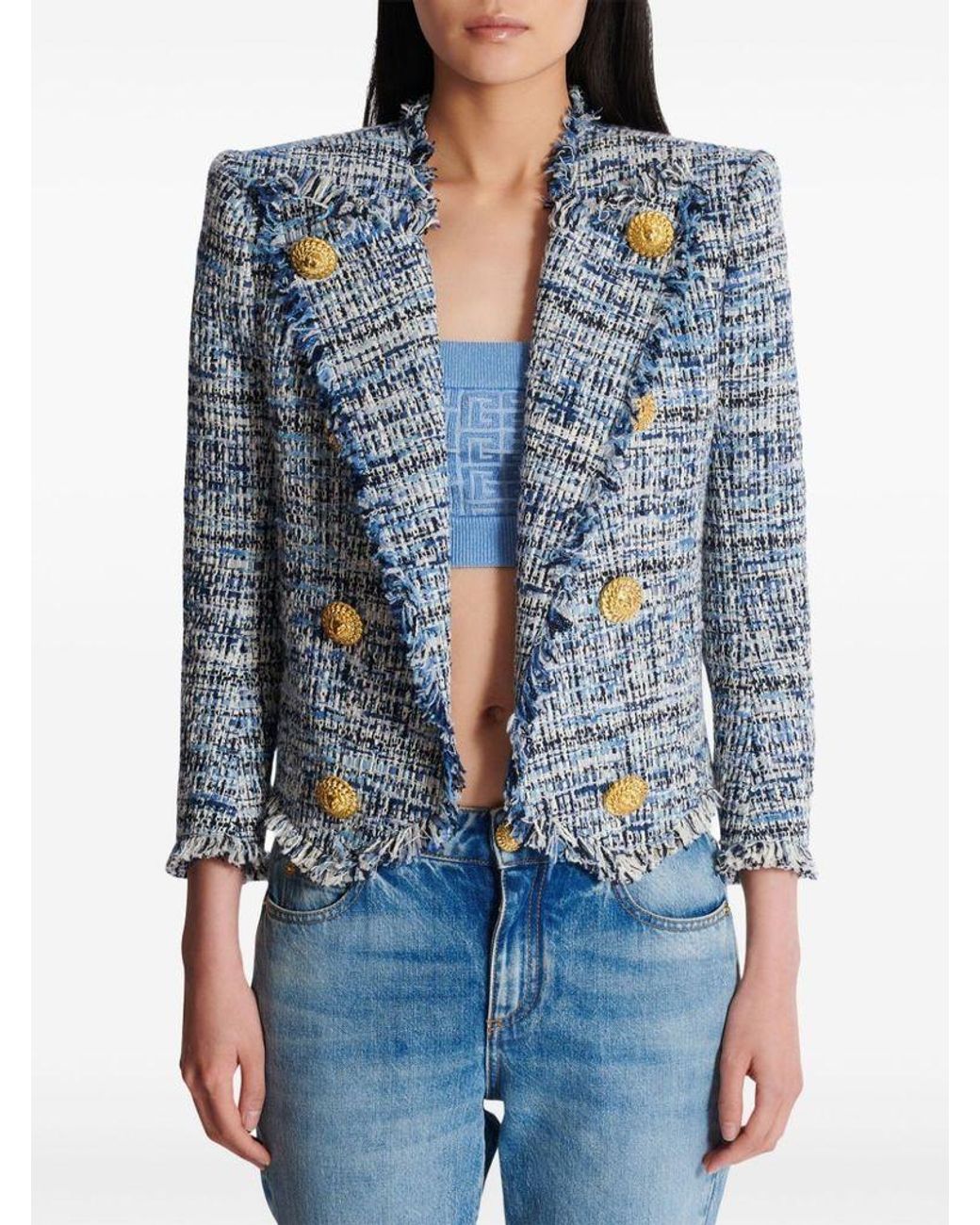 Balmain Blue Side To Side' Jacket