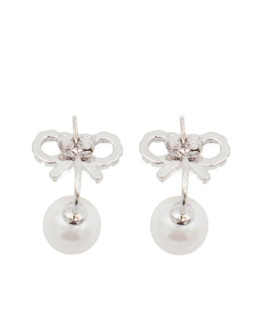 Self-Portrait White Pearl Drop Earrings