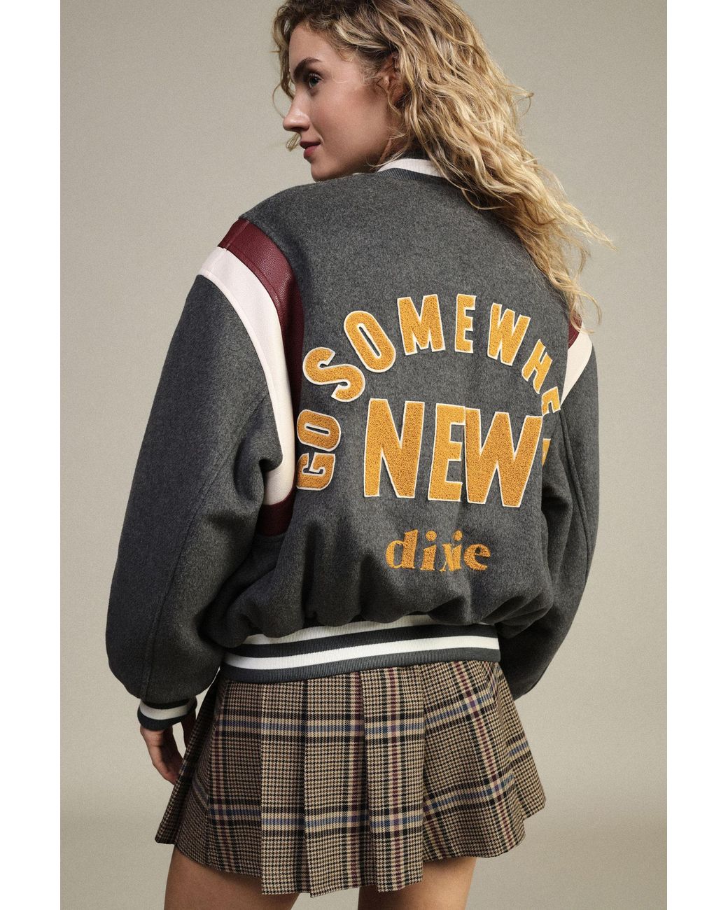 Bomber Con Patch Piuma E Dettagli A Contrasto di Dixie in Black