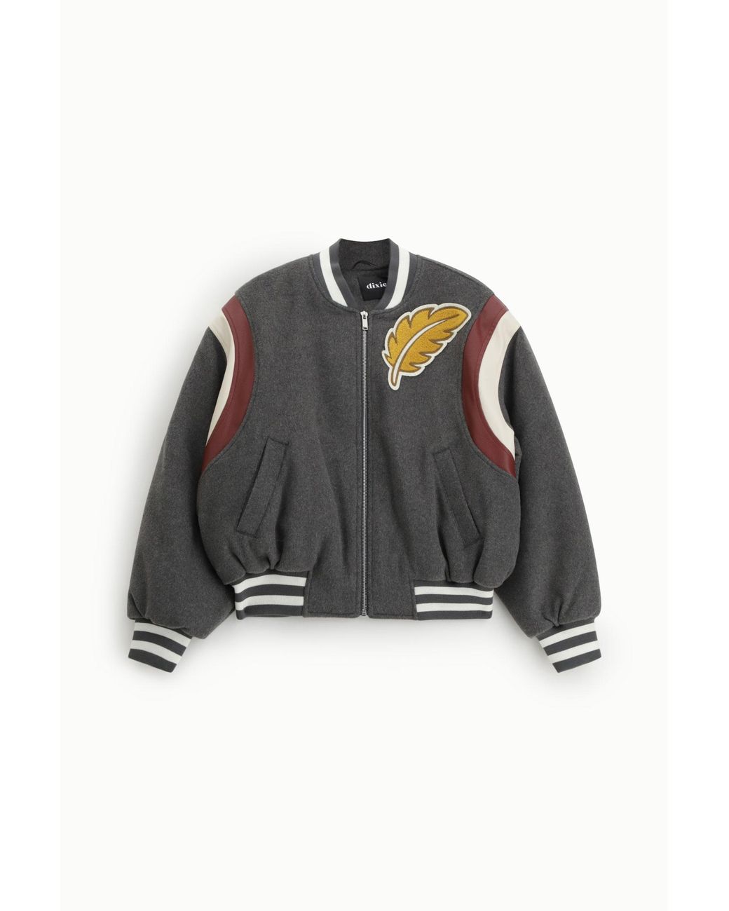 Bomber Con Patch Piuma E Dettagli A Contrasto di Dixie in Black