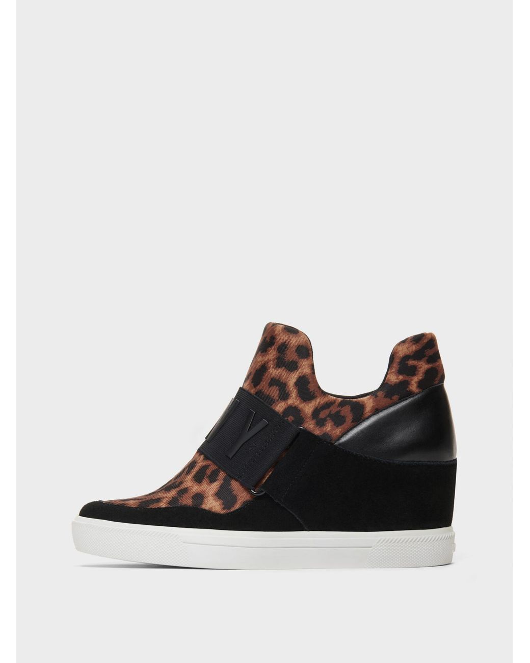 DKNY Cosmos Wedge Sneaker in Leopard 