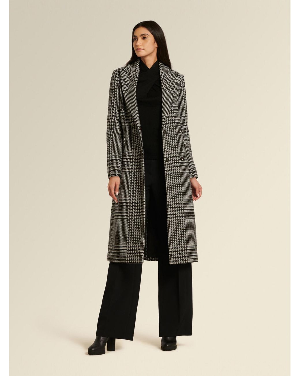 plaid grey coat
