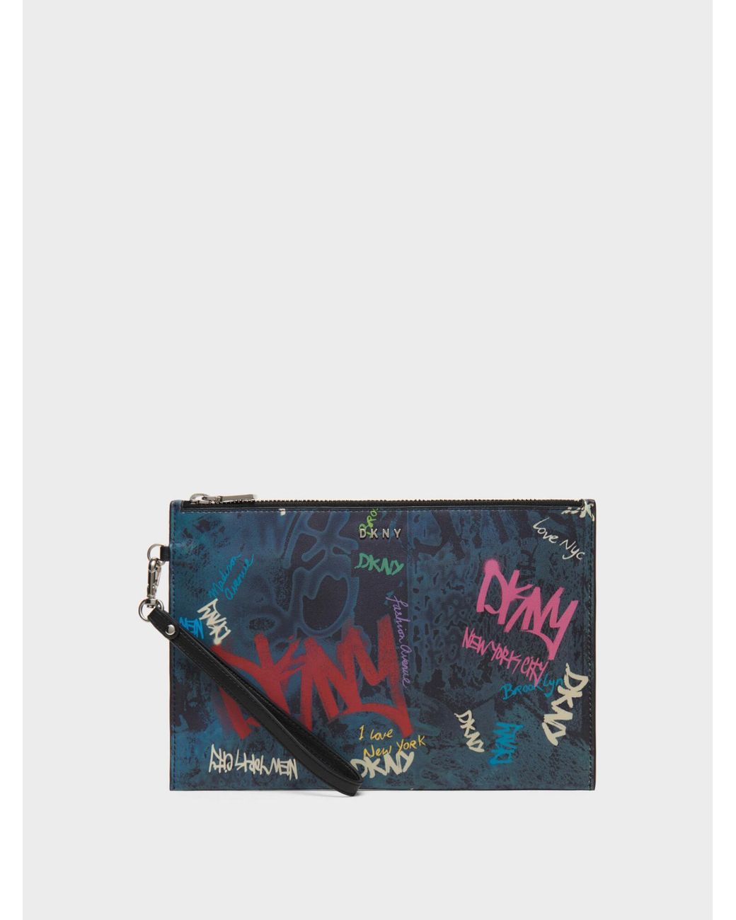 dkny graffiti clutch