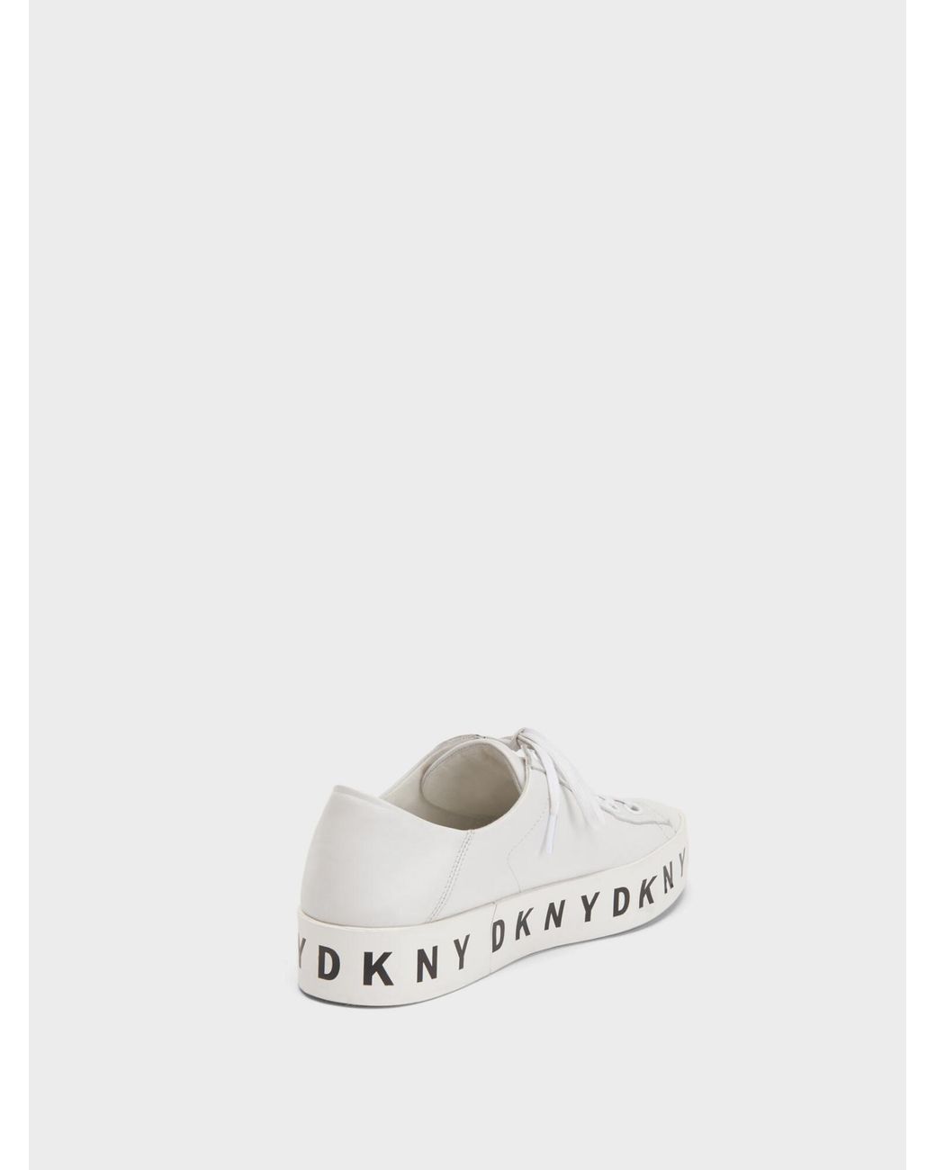 dkny white leather sneakers