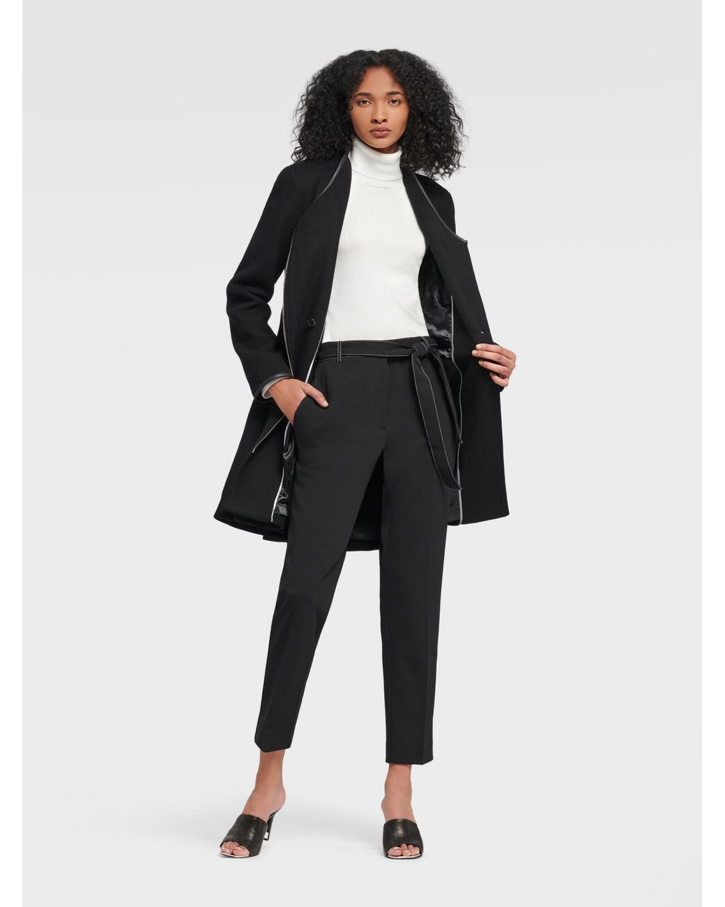 wool asymmetrical coat