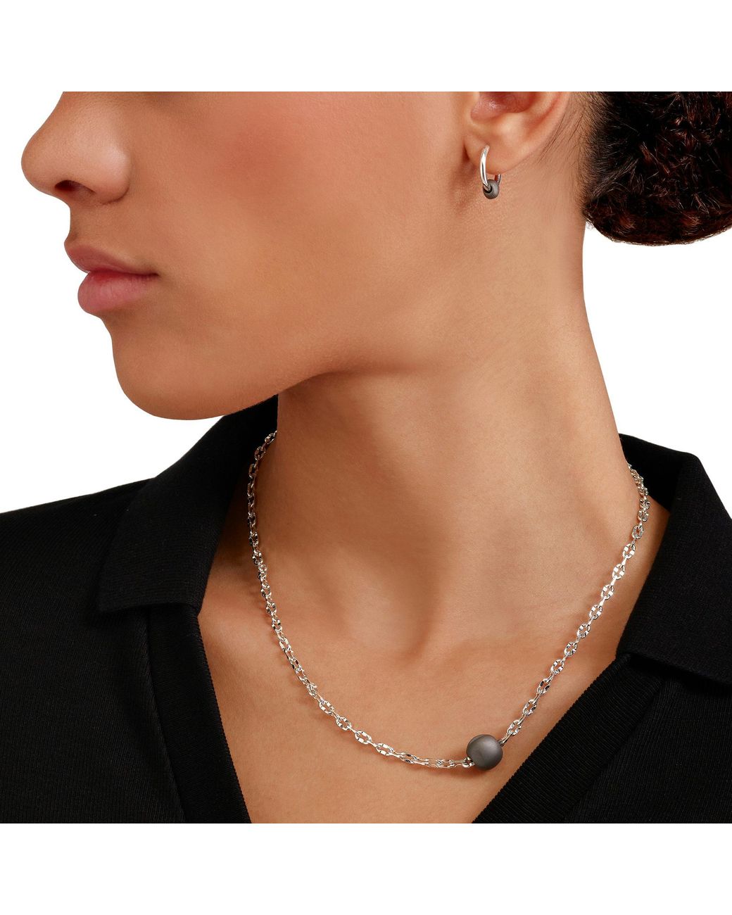 Dodo Metallic Pepita Hoop Earrings & Titanium