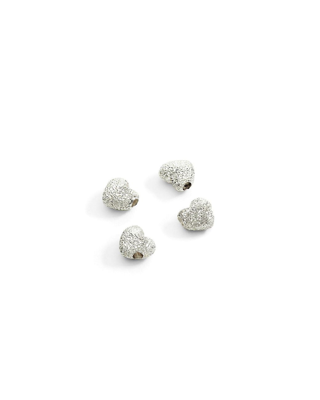 Dodo Metallic Sterling Heart Components Diamond-Cut