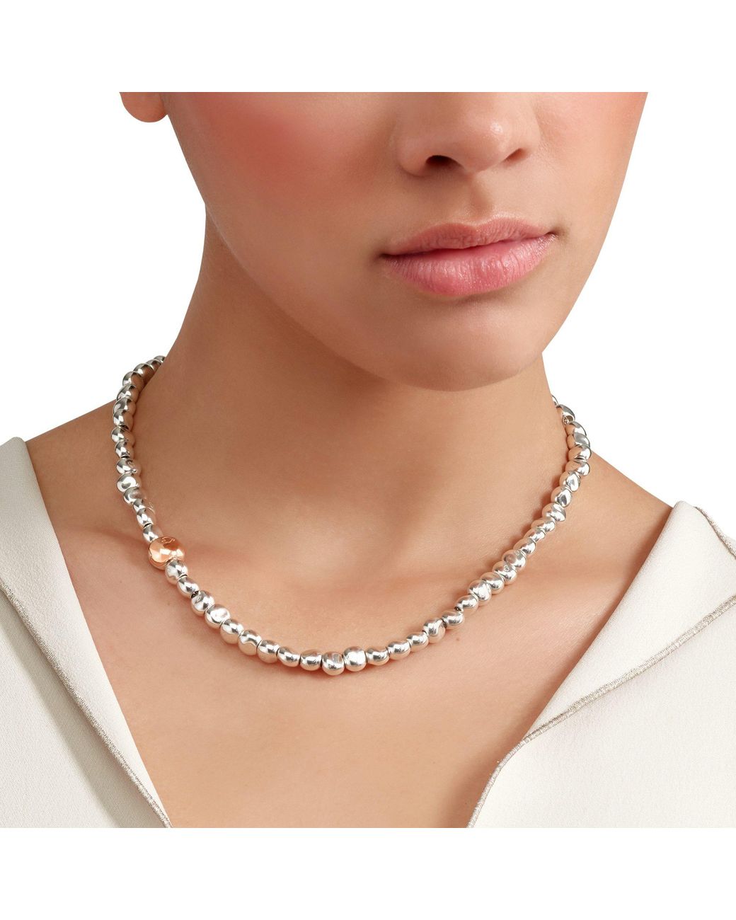 Dodo Metallic Pepita Necklace & Rose
