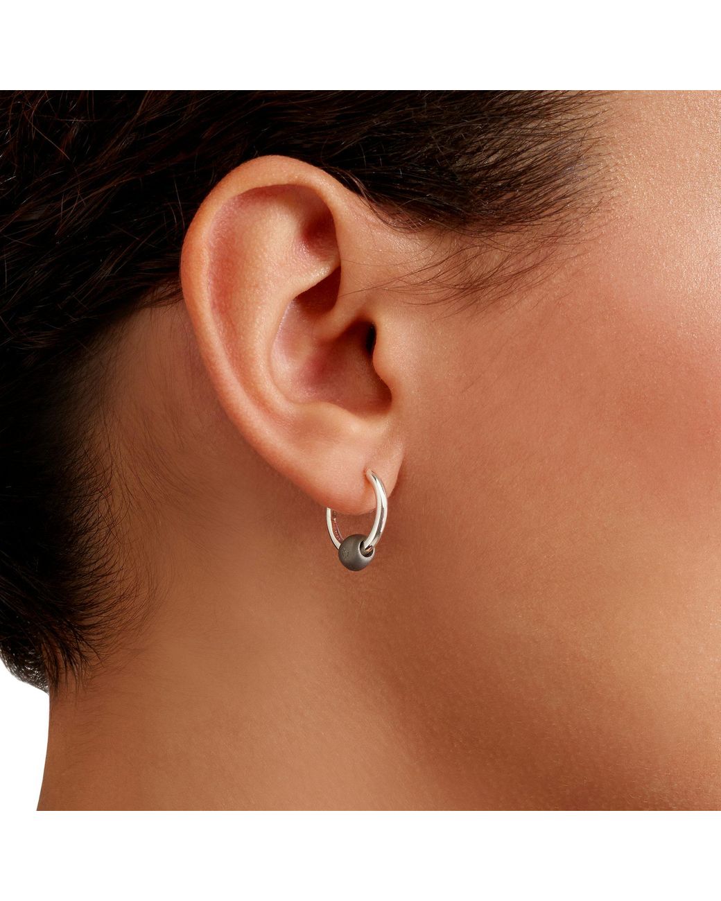Dodo Metallic Pepita Hoop Earrings & Titanium