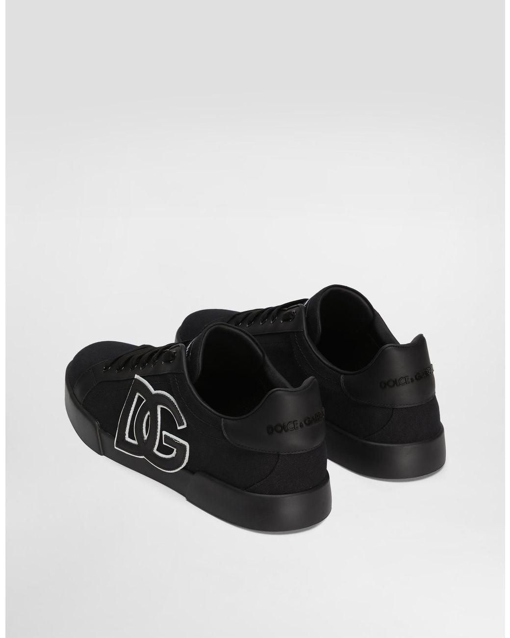 Dolce & Gabbana Black Sport Shoes "Portofino" for men