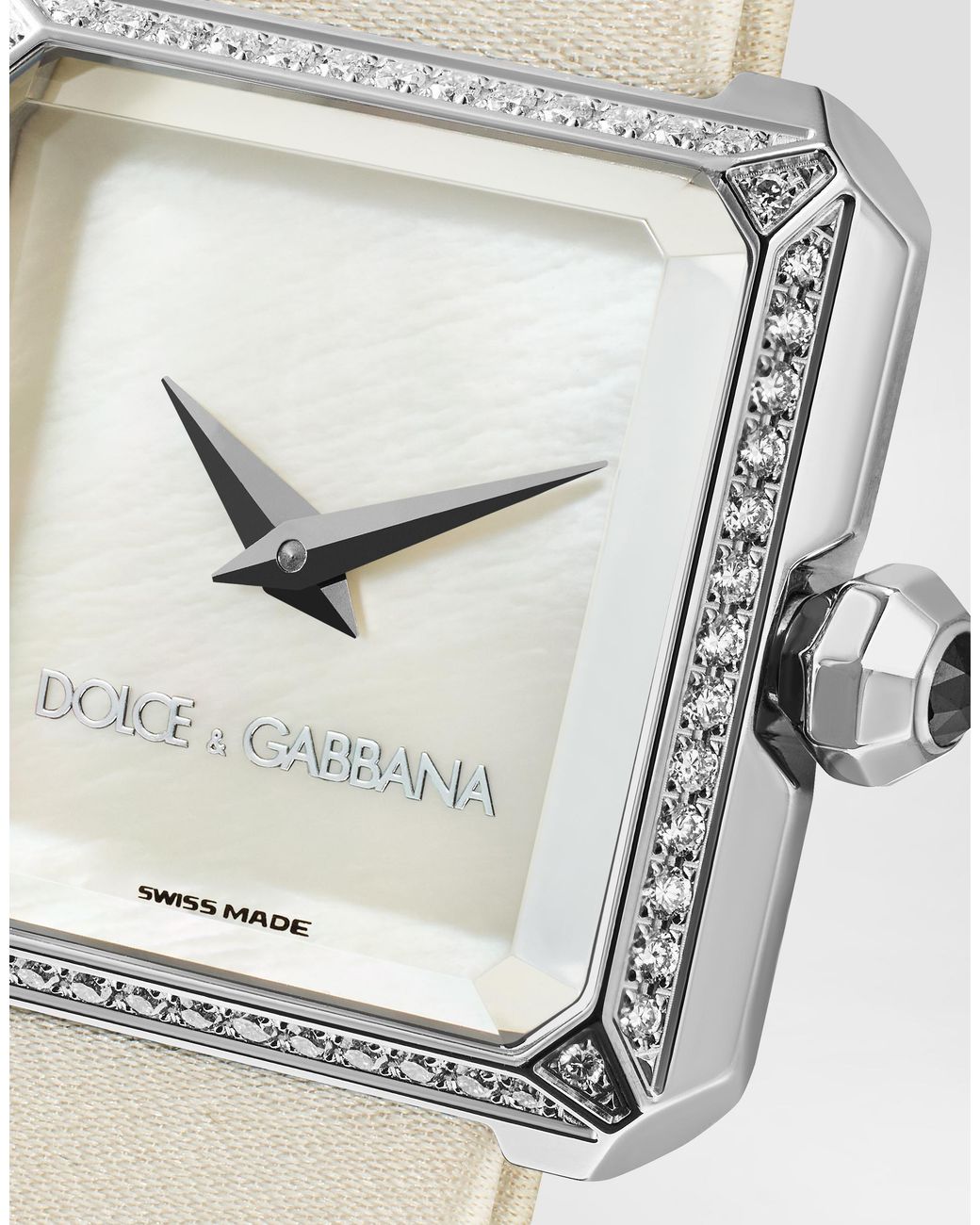 Dolce & Gabbana White Sofia Steel Watch With Diamonds