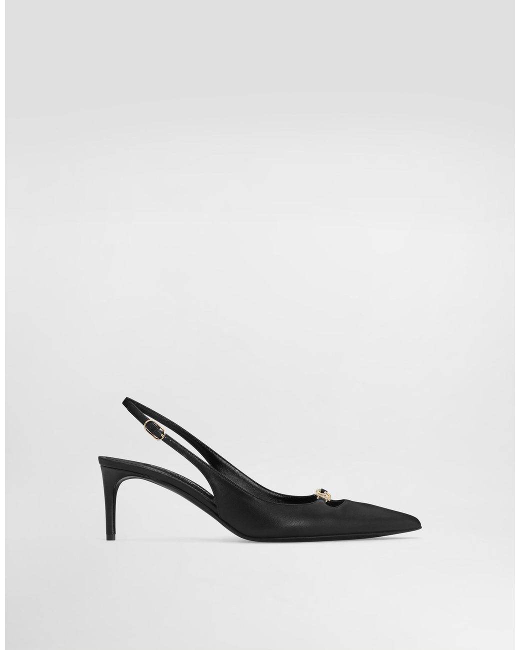 Dolce & Gabbana White Lollo Silk Nappa Leather Slingback