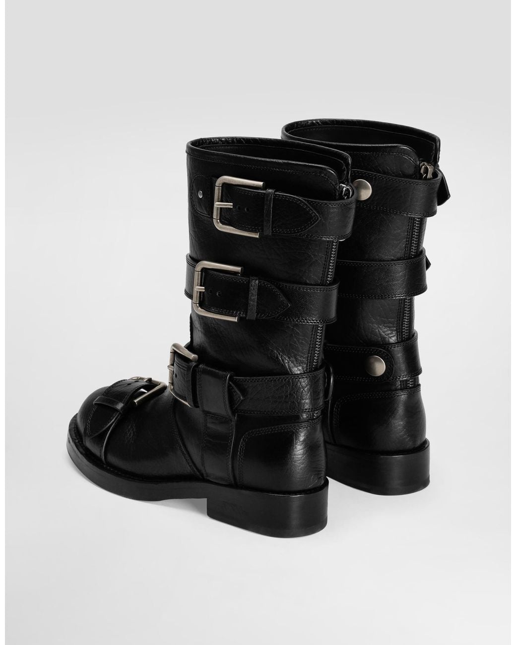 Dolce & Gabbana Black Leather Ankle Boots