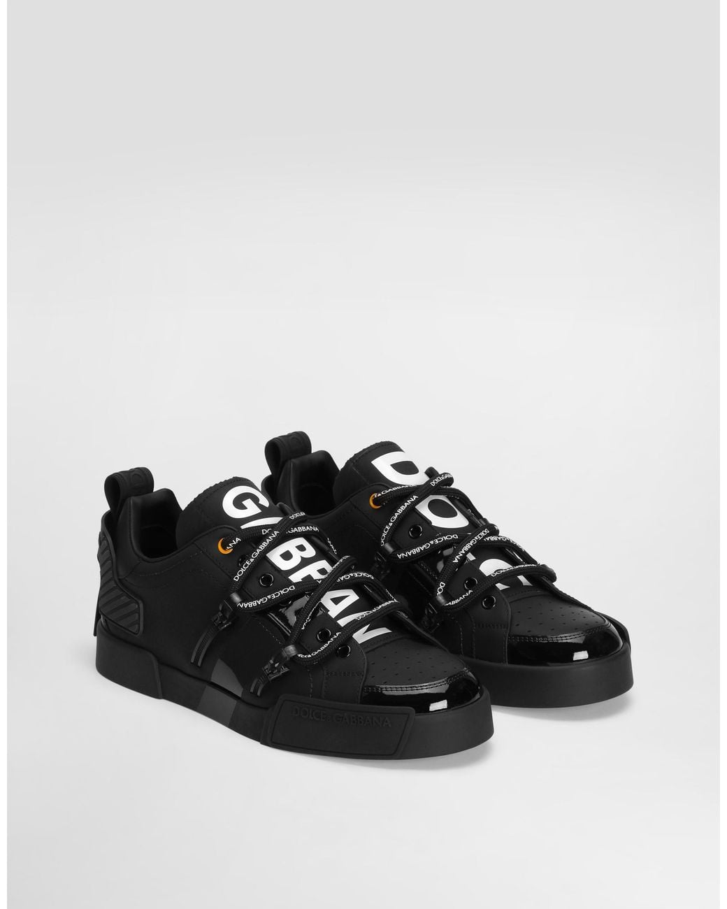 Dolce & Gabbana Black Sports Shoes With Printed Logo for men