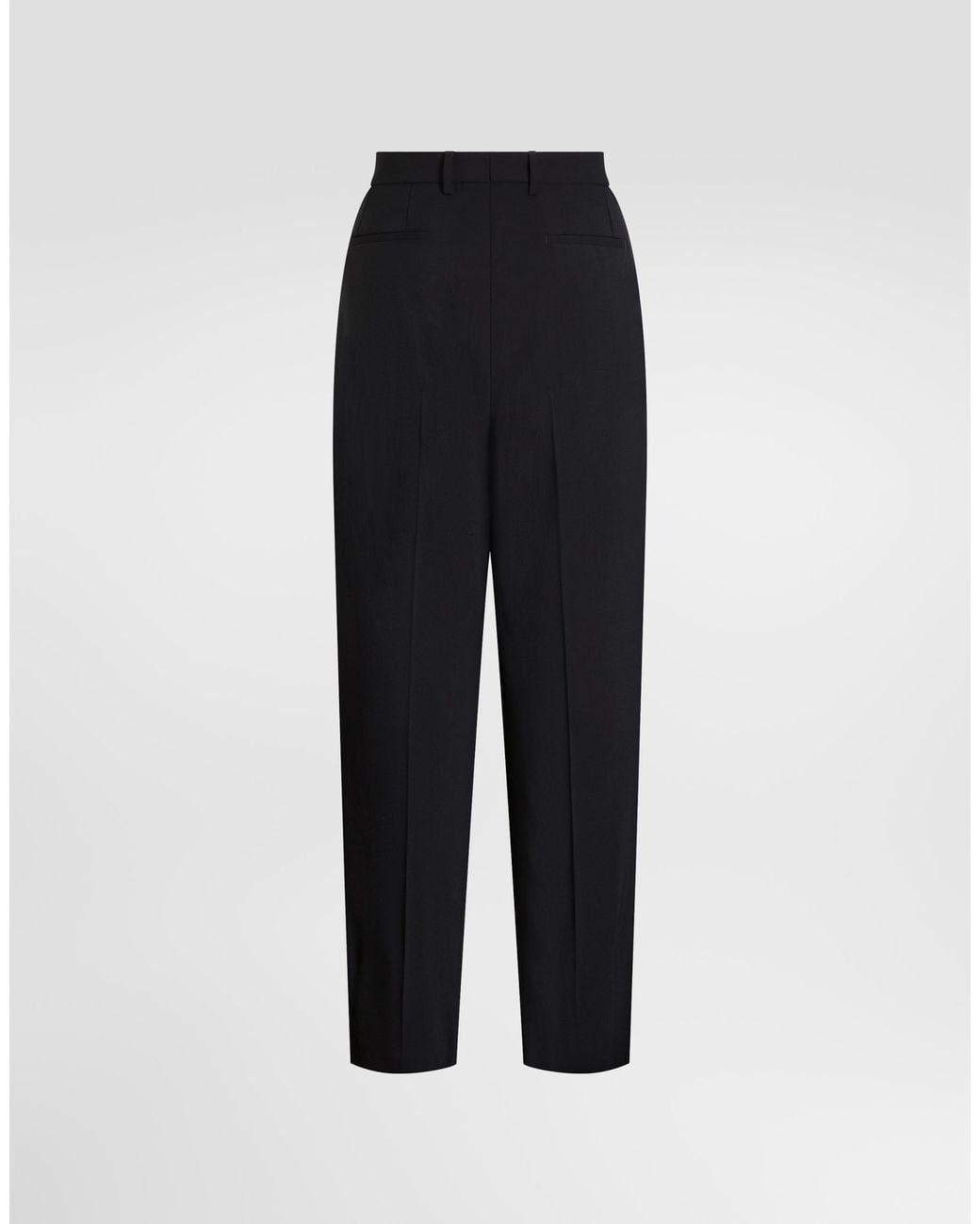 Dolce & Gabbana Black Wool Trousers for men