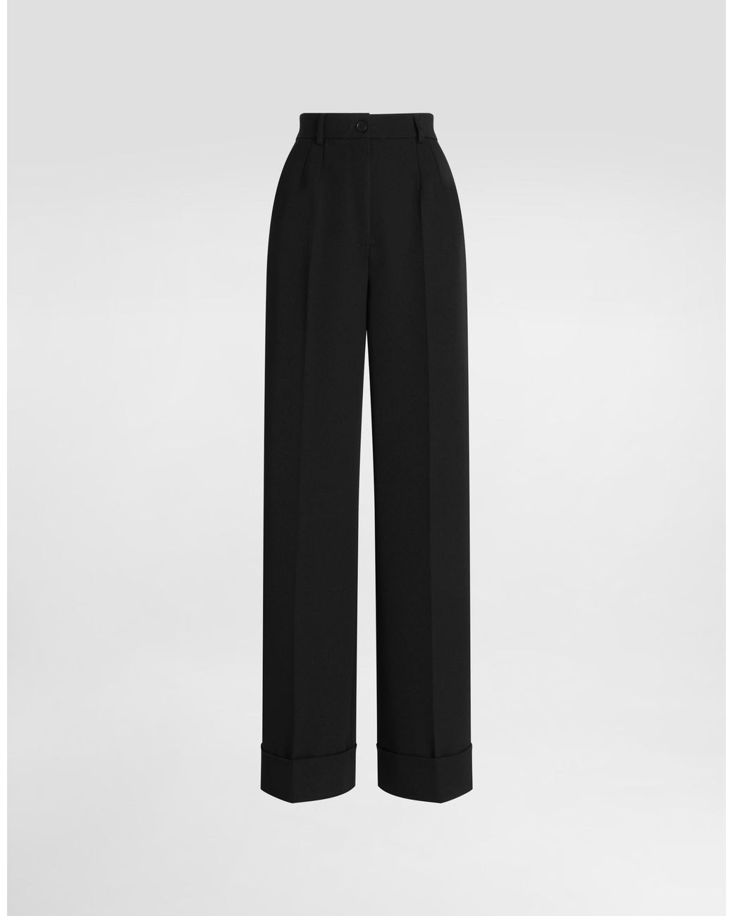 Dolce & Gabbana Black Wool Gabardine Trousers