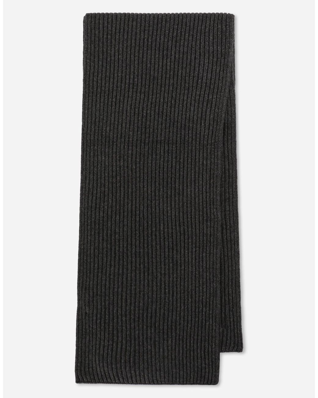 Dolce & Gabbana Black Logo-Patch Wool Scarf for men