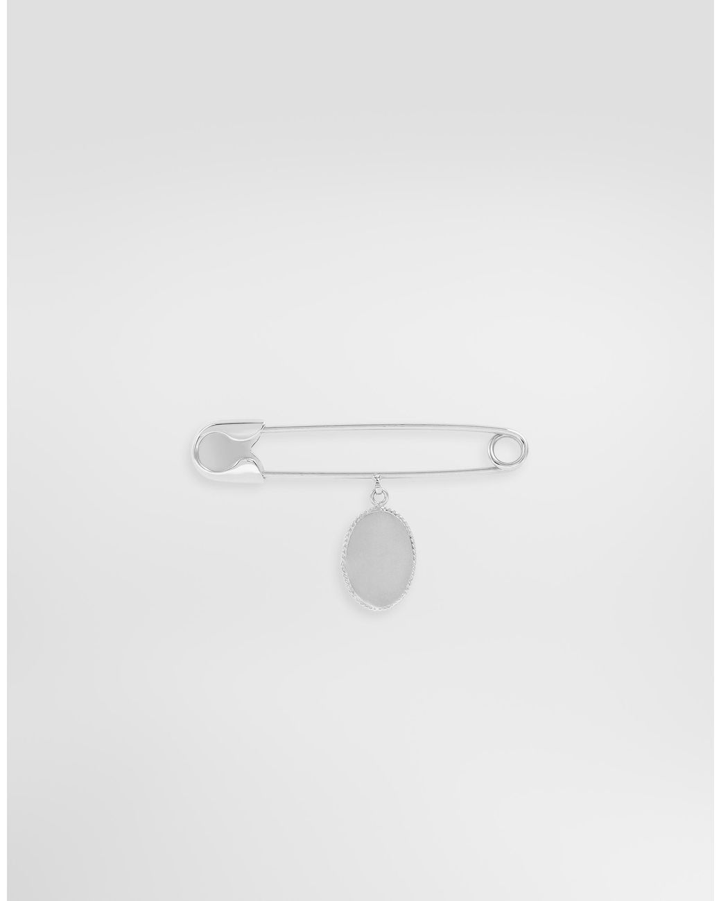 Dolce & Gabbana White Safety Pin With Charm for men