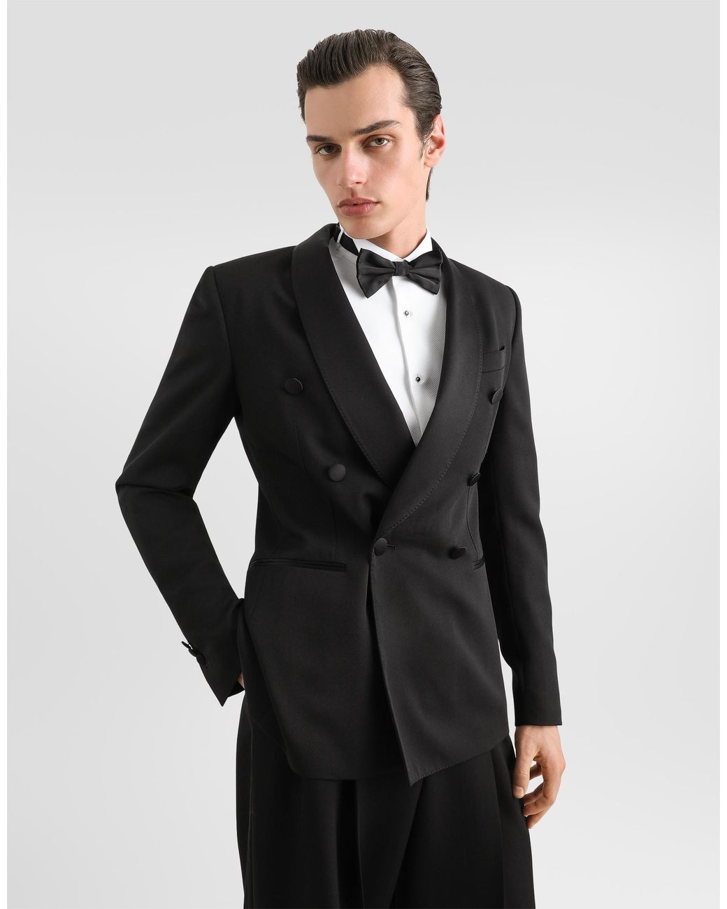 Dolce & Gabbana Black Double-Breasted Tuxedo Jacket for men