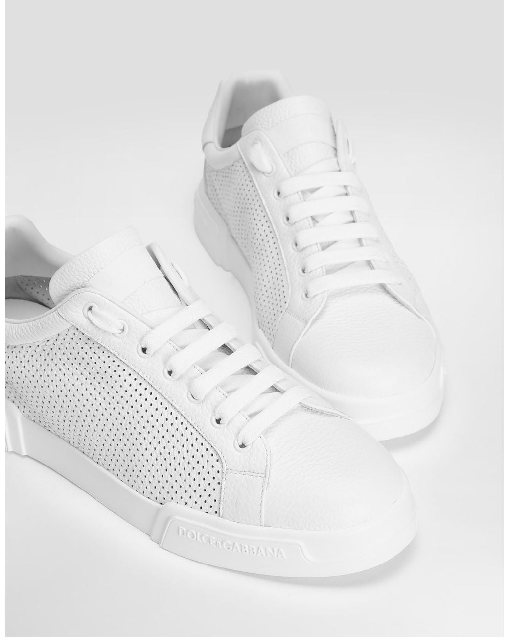 Dolce & Gabbana White Portofino Light Strobel Sneakers for men