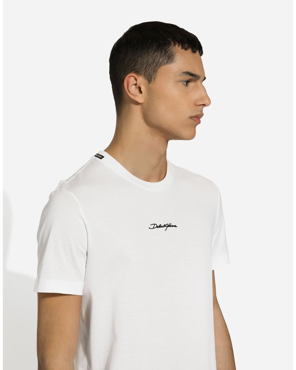 Dolce & Gabbana White Mini Short Sleeve T-Shirt for men