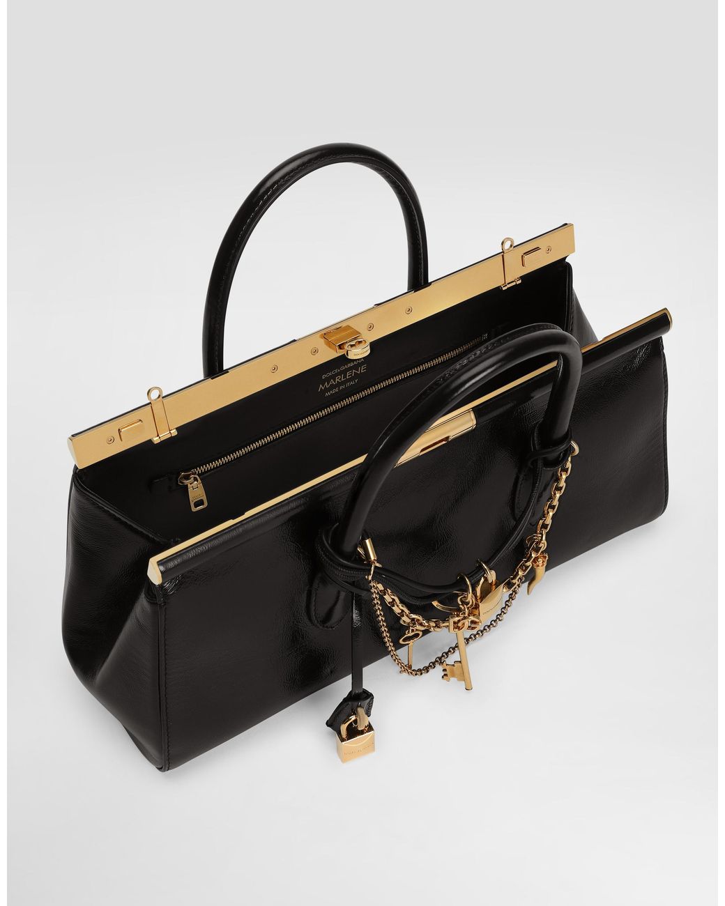 Dolce & Gabbana Black Marlene Everyday Bag With Charms