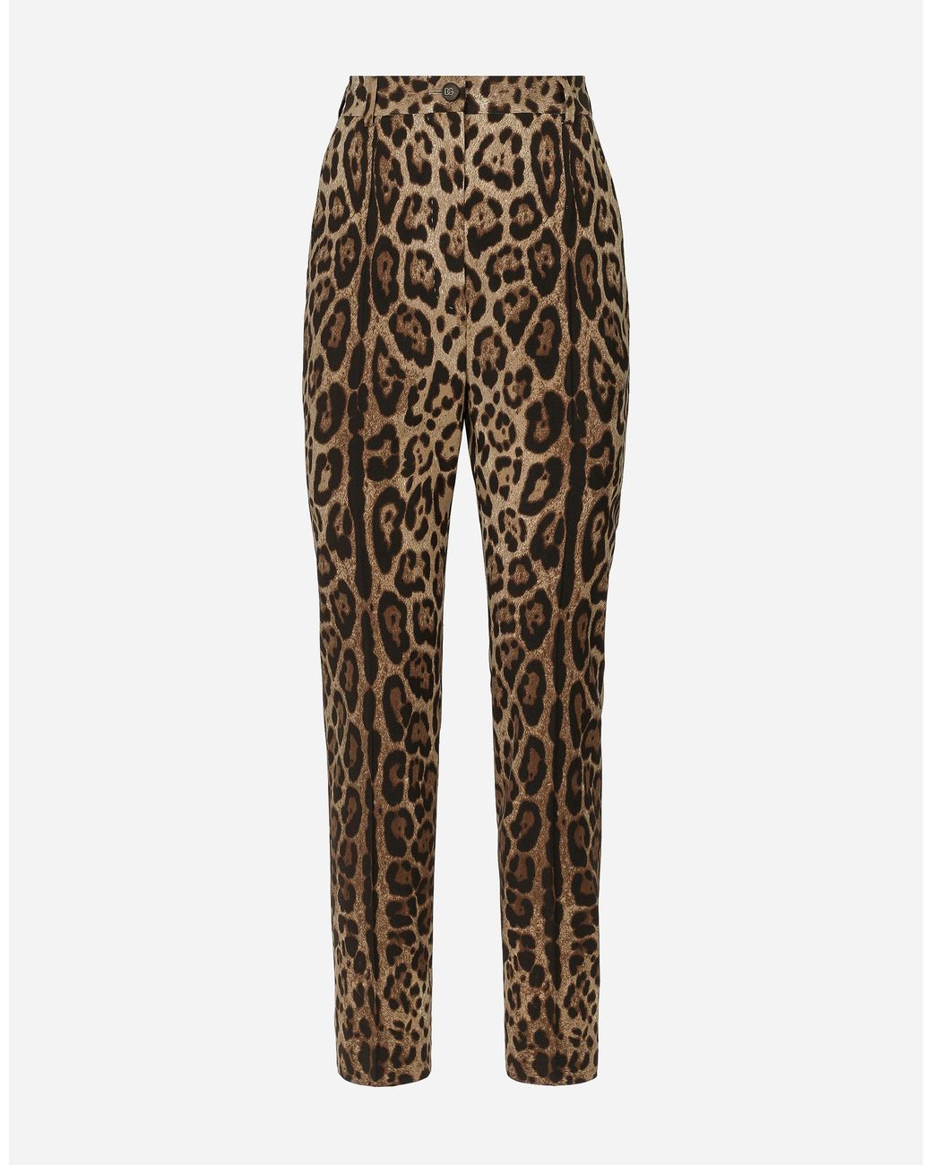 Dolce & Gabbana Natural High-Waisted Pants