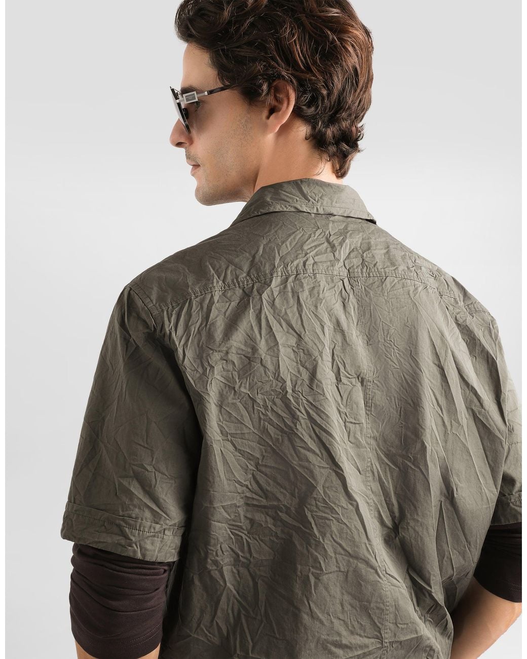 Dolce & Gabbana Gray Canvas Shirt for men