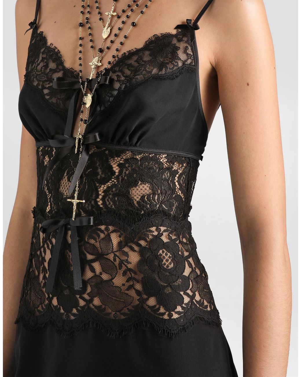 Dolce & Gabbana Black Silk Georgette Dress