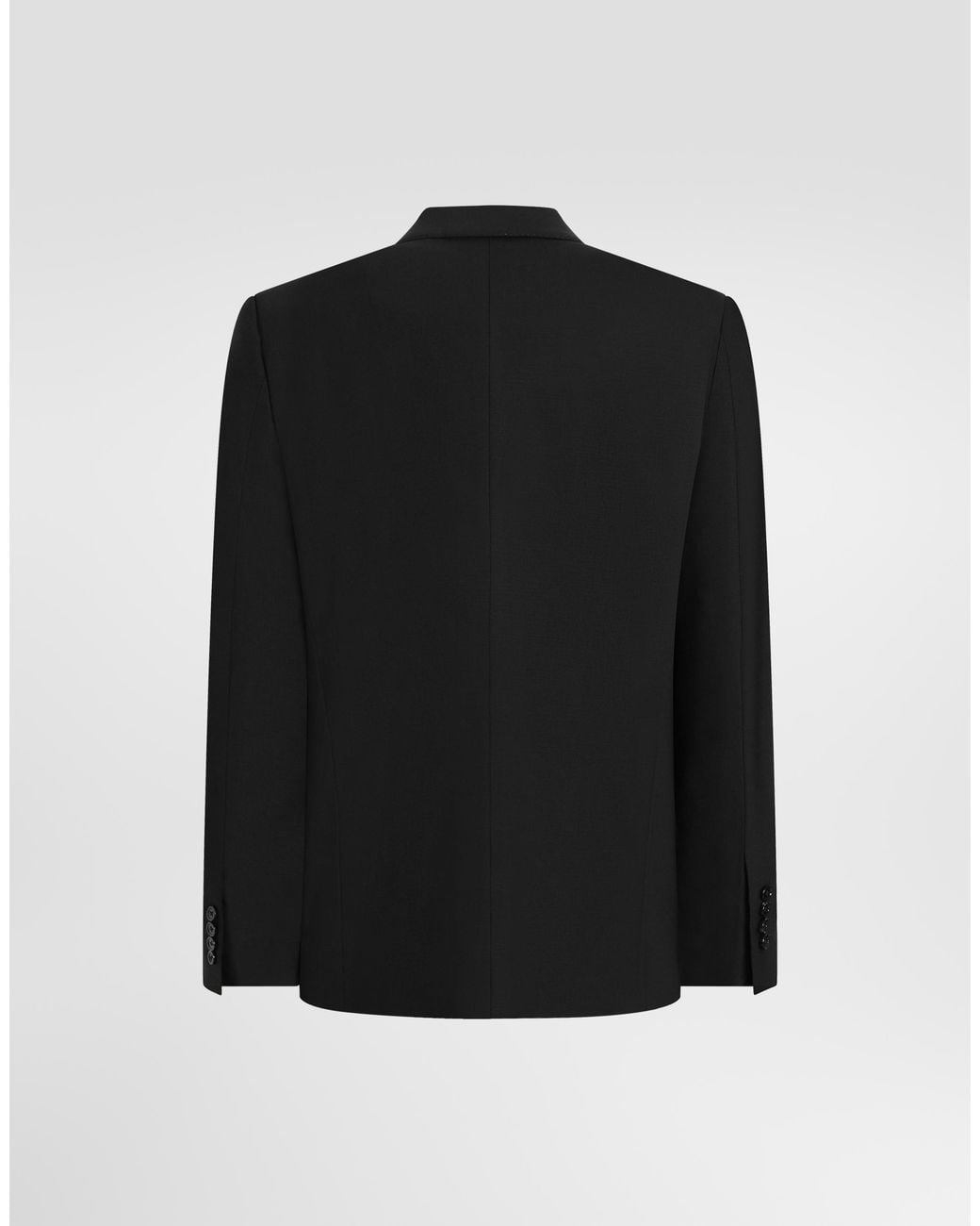Dolce & Gabbana Black Sicilia Light Double-Breasted Wool Jacket for men