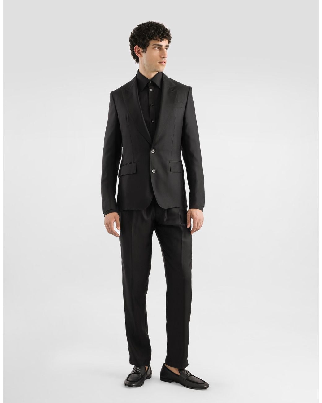 Dolce & Gabbana Silk Twill Jogging Trousers in Black für Herren