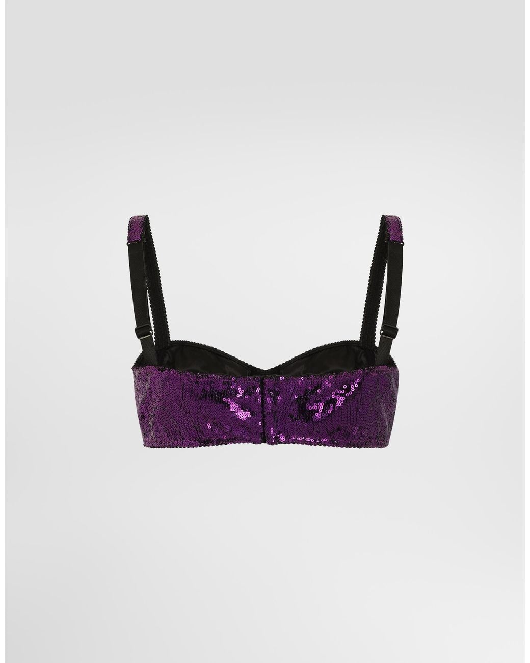 Sujetador Balconette Bordado De Microlentejuelas Dolce & Gabbana de color Purple