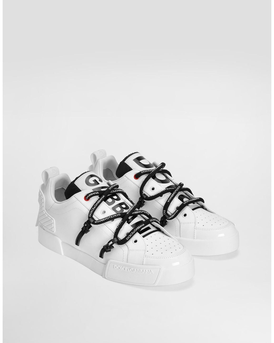 Dolce & Gabbana White Sports Shoes With Logo for men