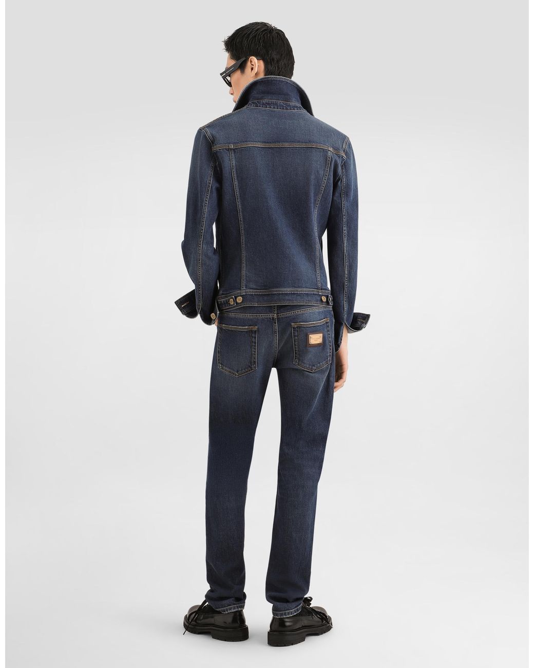 Dolce & Gabbana Blue Denim Trousers for men