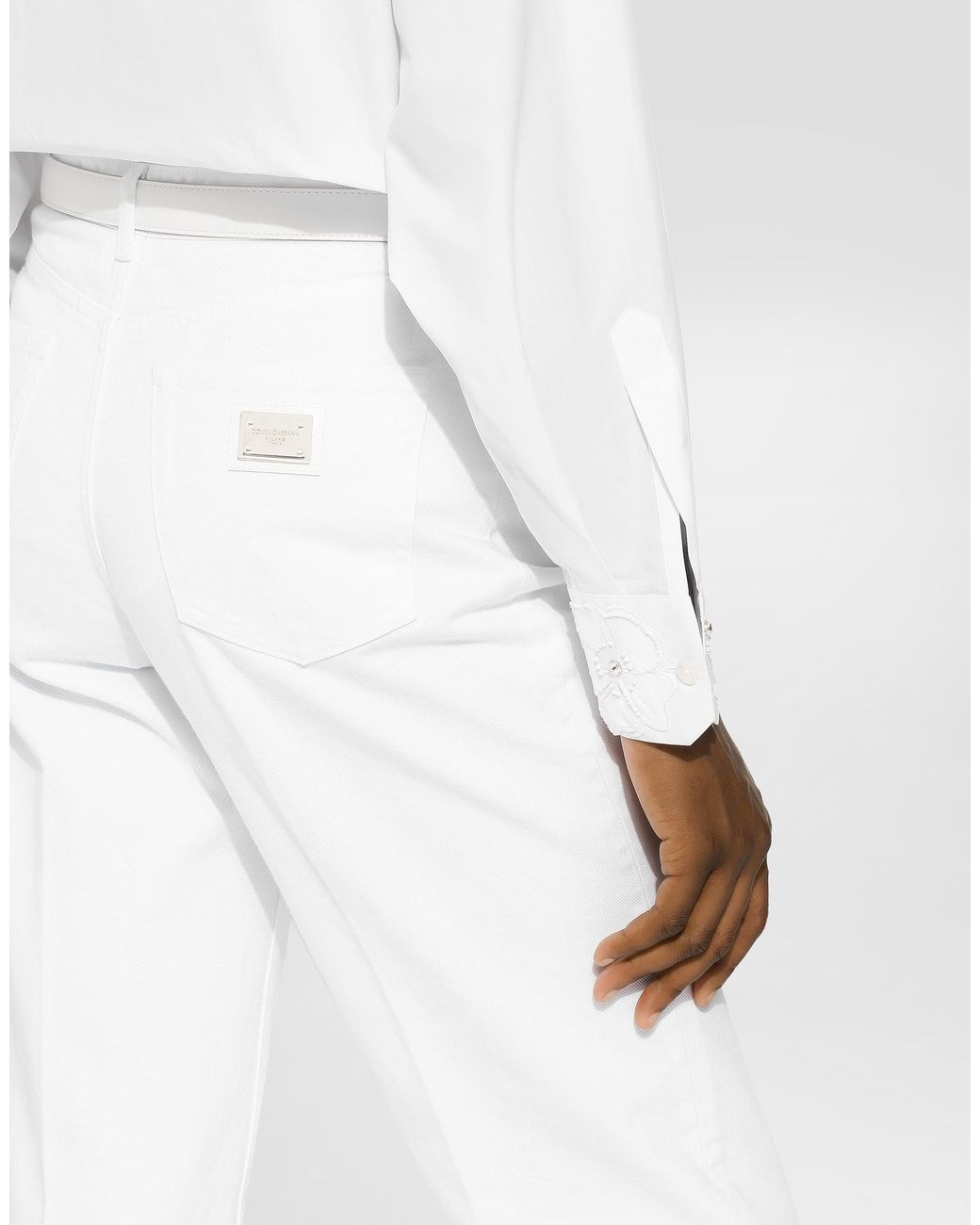 Dolce & Gabbana White Cotton Jeans