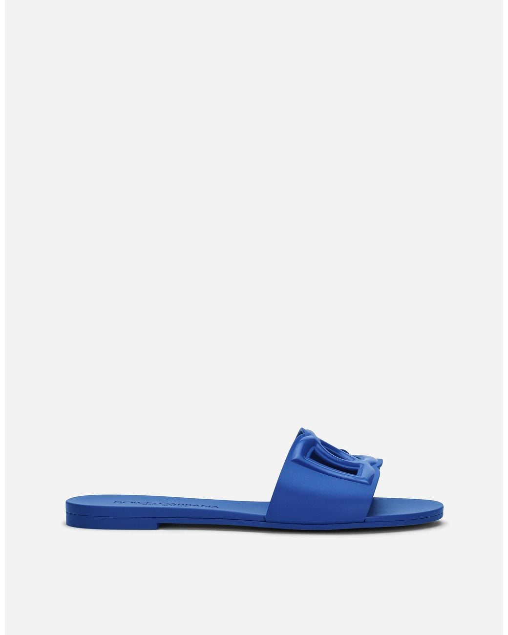 Dolce & Gabbana Blue Open-Toe Slide Sandals