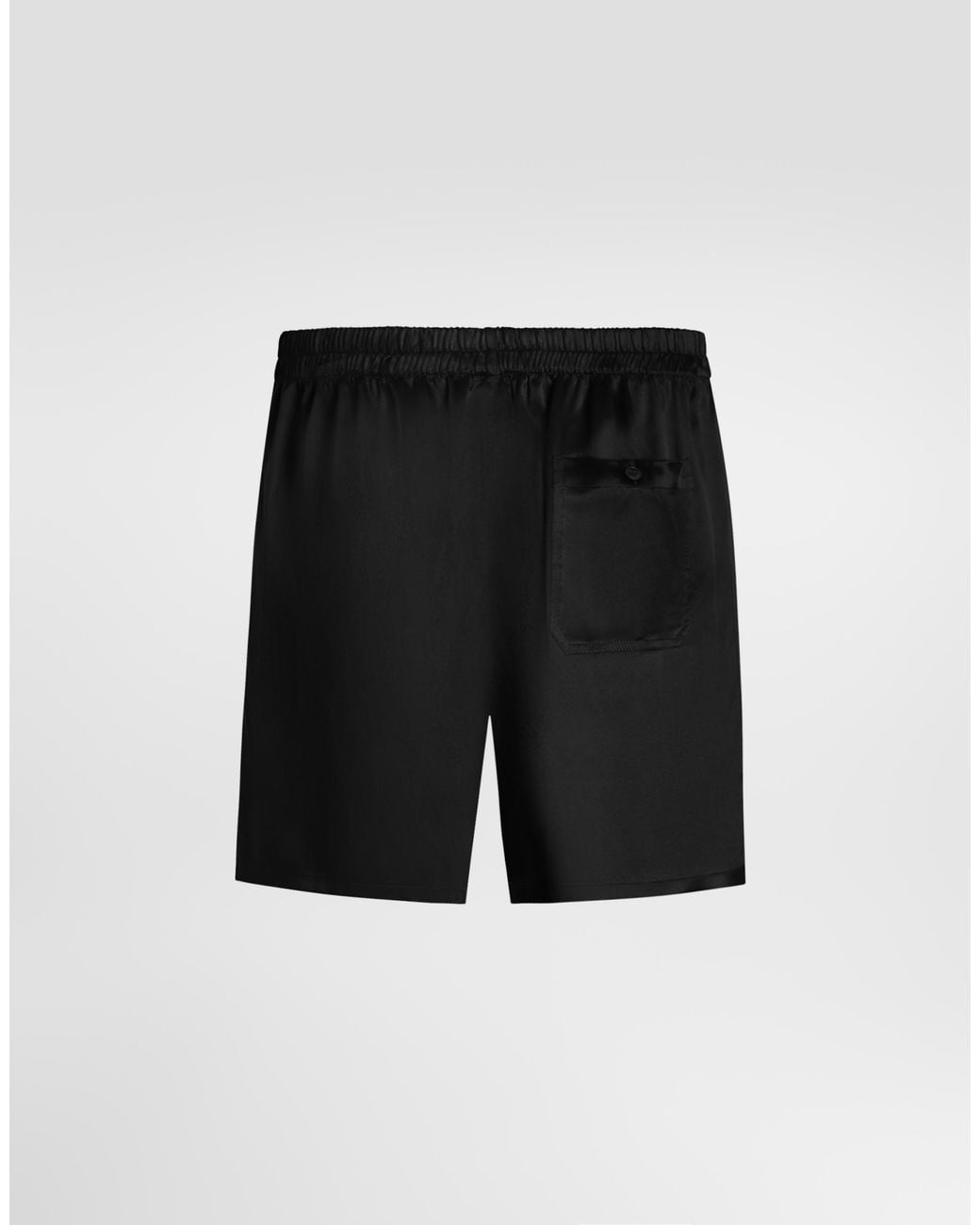 Dolce & Gabbana Black Silk Satin Boxer Shorts for men